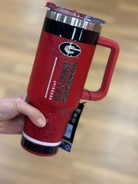 Georgia Bulldogs Red Travel Mug with Handle